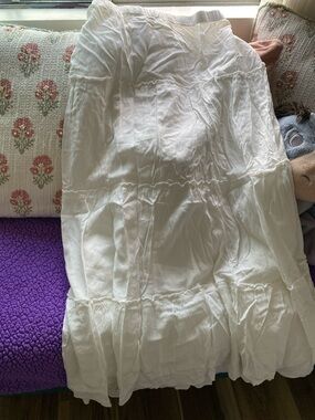 Brandy Melville White Tiered Maxi Skirt, one size. New with tags.